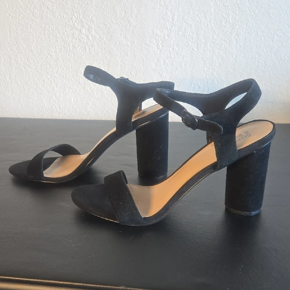 Chic Black Suede Heels - Picture 5 of 9